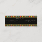 Colorful N Dotted Pattern Personal Care Mini Visitekaartje (Achterkant)