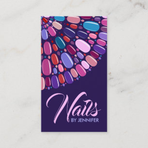 Colorful Nail Art Mandala - Benoeming Visitekaartje