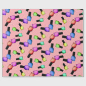 Colorful Nail Poolse meisjes  Makeup Cadeaupapier (Vlak)