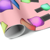 Colorful Nail Poolse meisjes  Makeup Cadeaupapier (Rol Hoek)