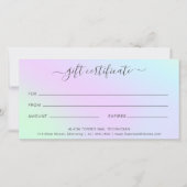 Colorful Nail Salon Holographic Cadeaubon (Voorkant)