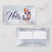 Colorful Nails Spiral Appointment Visitekaartje (Voorkant / Achterkant)