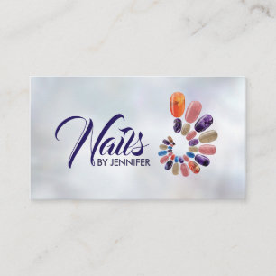 Colorful Nails Spiral Appointment Visitekaartje
