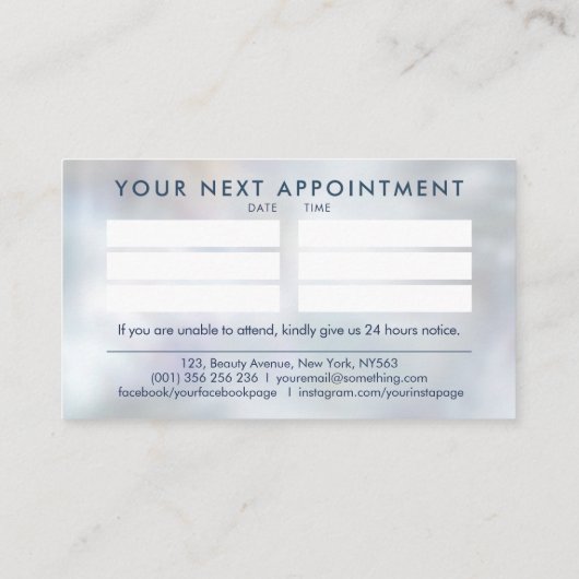 Colorful Nails Spiral Appointment Visitekaartje (Achterkant)