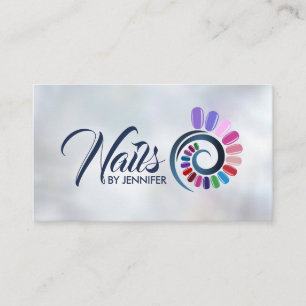 Colorful Nails Spiral Appointment Visitekaartje