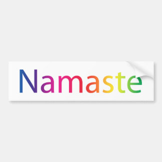 Colorful Namaste Rainbow Yoga Bumpersticker