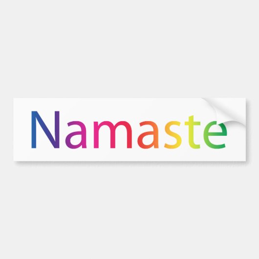 Colorful Namaste Rainbow Yoga Bumpersticker (Voorkant)