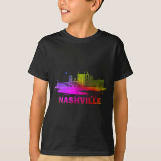 Colorful Nashville Cityscape Souvenir - Nashville T-shirt