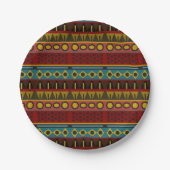 Colorful Native African art Pattern  design Papieren Bordje (Voorkant)