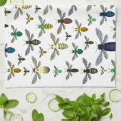 Colorful Native Bees Kitchen Towel Theedoek (Gevouwen)