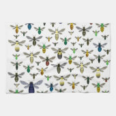 Colorful Native Bees Kitchen Towel Theedoek (Horizontaal)