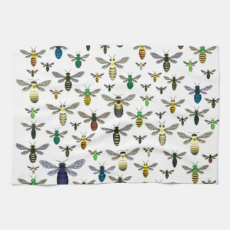 Colorful Native Bees Kitchen Towel Theedoek