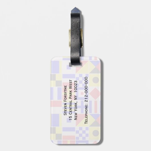 Colorful Nautical Signal Flagpatroon Bagagelabel (Achterkant verticaal)