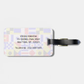 Colorful Nautical Signal Flagpatroon Bagagelabel (Achterkant horizontaal)