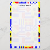 Colorful Nautical Signal Flagpatroon Briefpapier (Voorkant)