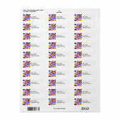 Colorful Nautical Signal Flagpatroon Etiket (Full Sheet)