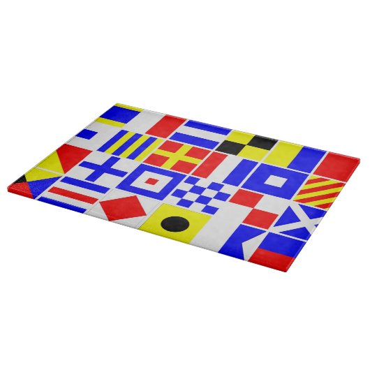 Colorful Nautical Signal Flagpatroon Snijplank (Hoek)