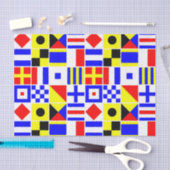 Colorful Nautical Signal Flagpatroon Tissuepapier (Craft)