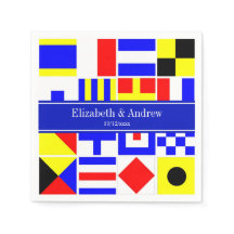 Colorful Nautical Signal Flags Royal Name Monogram