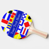 Colorful Nautical Signal Flags Royal Name Monogram Tafeltennisbatje (Zijkant)