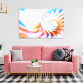 Colorful Nautilus Canvas Afdruk (Insitu (Woonkamer))