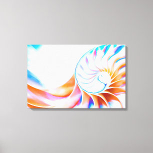 Colorful Nautilus Canvas Afdruk