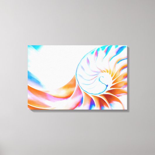 Colorful Nautilus Canvas Afdruk (Voorkant)