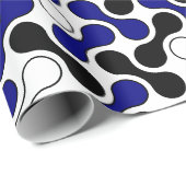 Colorful Navy Blue Geometric Metaball Pattern Cadeaupapier (Rol Hoek)