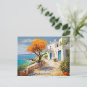 Colorful Naxos Greece Oil Paint Briefkaart (Staand voorkant)