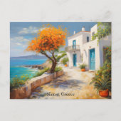 Colorful Naxos Greece Oil Paint Briefkaart (Voorkant)