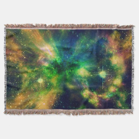 Colorful Nebula and Stars Blanket Deken (Voorkant)