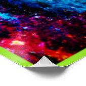 Colorful Nebula en Stars art Perfect Poster (Hoek)