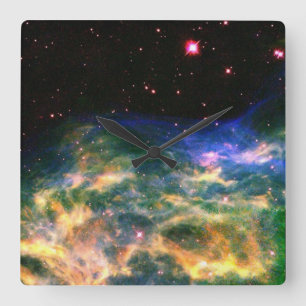 Colorful Nebula Wall klok