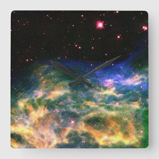 Colorful Nebula Wall klok (Voorkant)