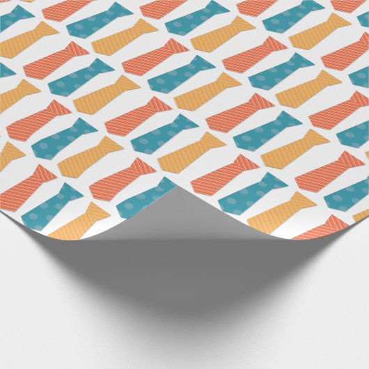 Colorful Neck Tie Pattern Cadeaupapier (Hoek)