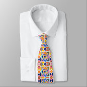 Colorful necktie with a vibrant geometric pattern stropdas (Gebonden)