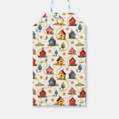 Colorful Neighborhood Houses Realtor Cadeaulabel (Voorkant)