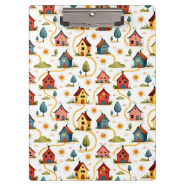 Colorful Neighborhood Houses Realtor Klembord