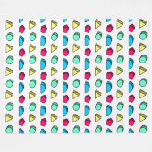 Colorful Neo Memphis Style Pattern 02 Fleece Deken (Voorkant (Horizontaal))