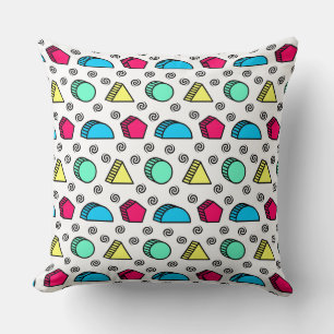 Colorful Neo Memphis Style Pattern Kussen