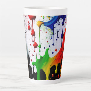 Colorful Neon 3d-verfdruklezer Latte Mok