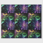 Colorful Neon Bubbles Cadeaupapier (Vlak)