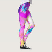 Colorful Neon Butterflies Leggings (Rechts)