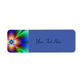 Colorful Neon Daisy Etiket (Voorkant)