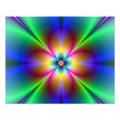 Colorful Neon Daisy Foto afdrukken (Voorkant)