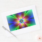 Colorful Neon Daisy Rechthoekige Sticker (Envelop)