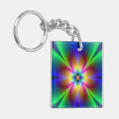 Colorful Neon Daisy Sleutelhanger (Voorkant Links)
