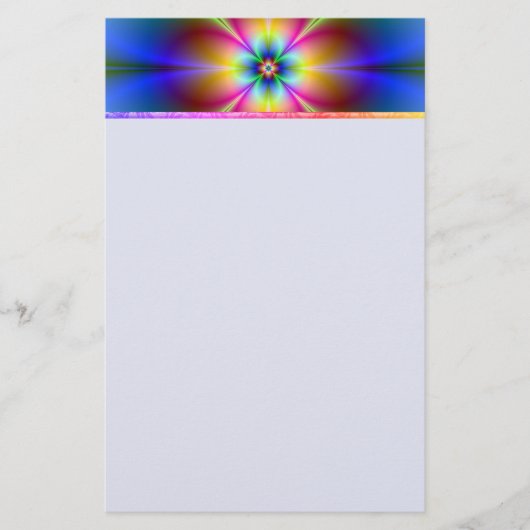 Colorful Neon Daisy Stationery Briefpapier (Voorkant)