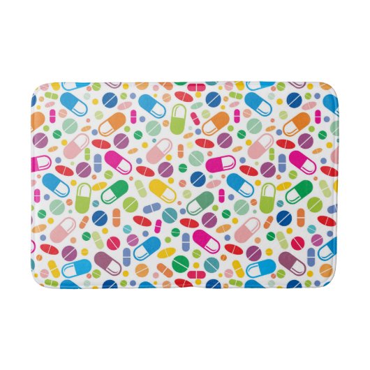 Colorful Neon Drug Patroon Badmat (Voorkant)