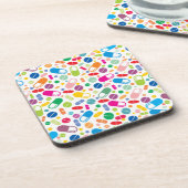 Colorful Neon Drug Patroon Bier Onderzetter (Linkerzijde)